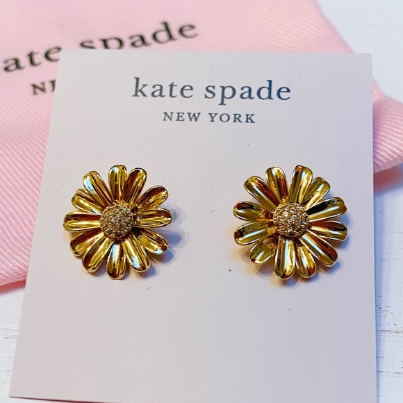 NWT Kate Spade Bloom Daisy Stud CZ Earrings - Picture 2 of 8